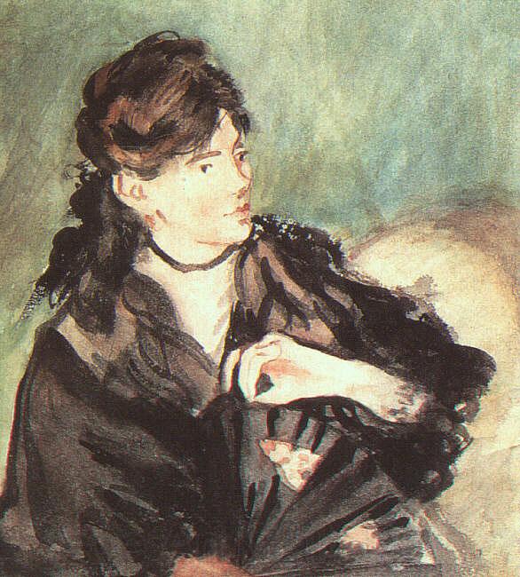 Edouard Manet Portrait of Berthe Morisot France oil painting art
